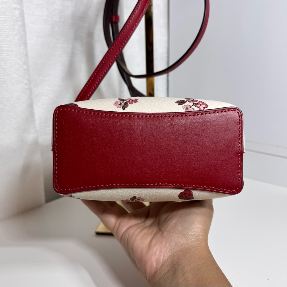 โฃ๏ธSOLD - Coach Mini Town Bucket Bag with Ladybug Floral Print - Picture 5 of 11